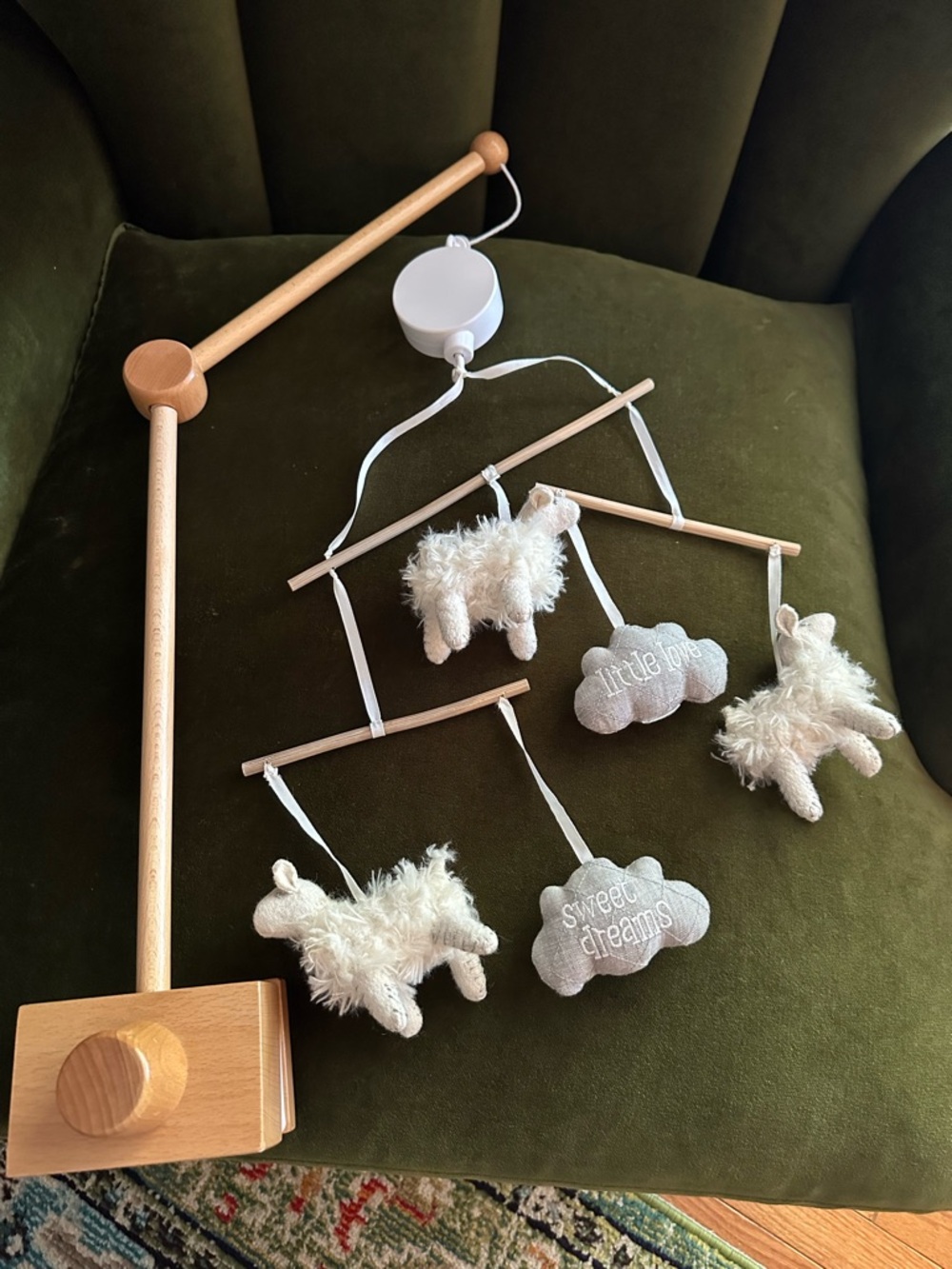 Pottery Barn Crib Arm and Sweet Sheep Mobile
